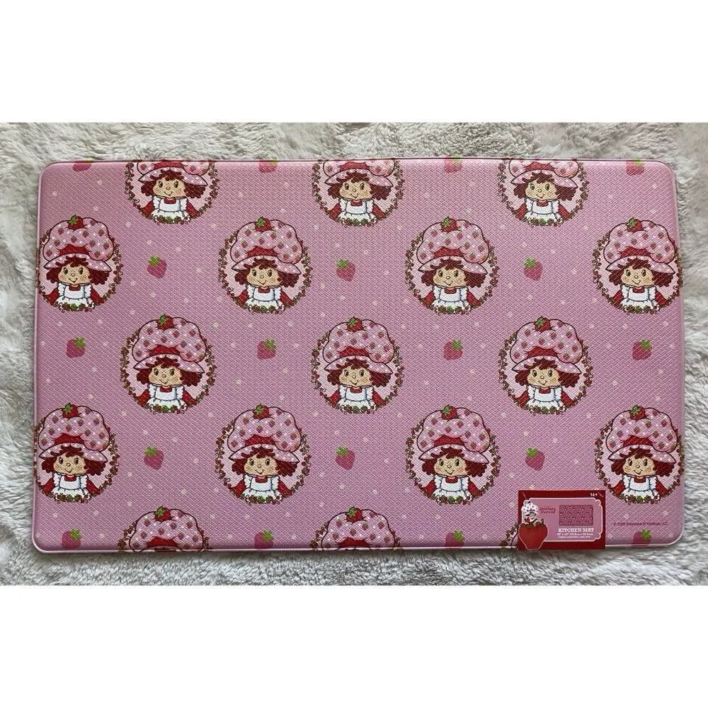 Strawberry Shortcake Anti Fatigue Kitchen Mat 18”x 30” Decorative PVC Pink NEW